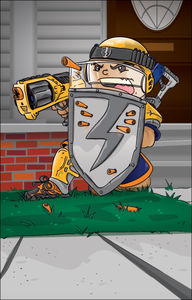 Illustration of Kid With Nerf® Blaster